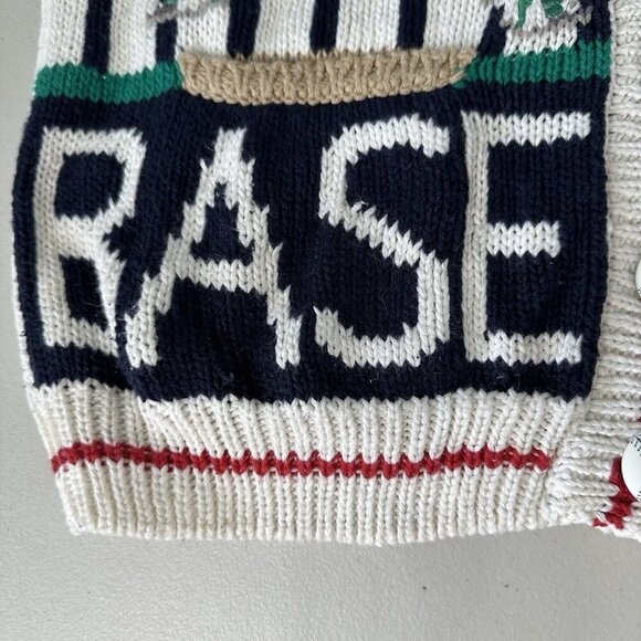 Vintage Design Options Knit Ugly Sweater Vest Small Baseball Players - Picture 9 of 10